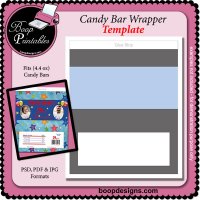 Candy Bar Wrapper (4.4 oz) - Template by Boop Designs
