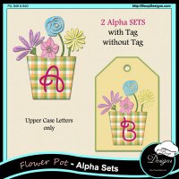 Flower Pot with Tag Alphas by Boop Designs Flower Pot with Tag Alphas by Boop Designs