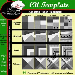 Assorted Paper Placement - CU TEMPLATE by Boop Designs