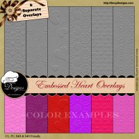 Embossed Heart Overlay Papers by Boop Designs