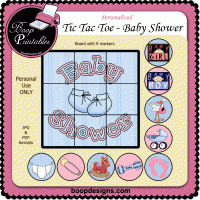 Tic Tac Toe Baby Shower by Boop Designs