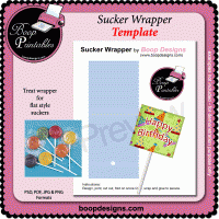 Sucker Wrapper TEMPLATE by Boop Designs