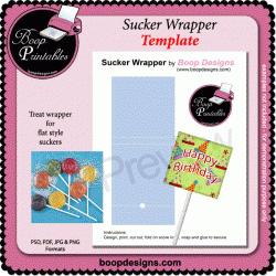 Sucker Wrapper TEMPLATE by Boop Designs