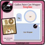 Gallon Paint Can Set - TEMPLATE by Boop Designs