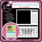 Printable Scrap Calendar - CU Template by Boop Designs