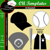 Baseball - CU TEMPLATES by Boop Designs