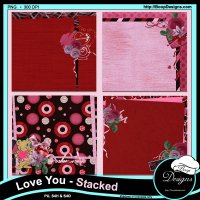 Love You Stacked Papers by Boops Designs