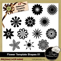 Flower Shapes Templates 01 by Boop Desgins Flower Shapes Templates 01 by Boop Desgins