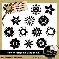 Flower Shapes Templates 02 by Boop Designs Flower Shapes Templates 02 by Boop Designs