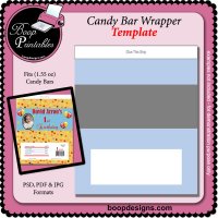 Candy Bar Wrapper (1.55 oz) - Template by Boop Designs