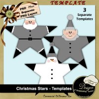 Christmas Stars Templates by Boop Designs
