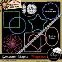 Gemstone Shapes Templates by Boop Designs