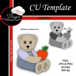 Apple Bear - CU Template by Boop Designs