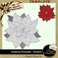 Christmas Poinsettia Template by Boop Designs