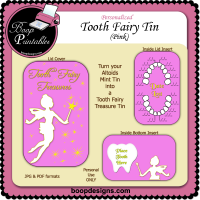 Tooth Fairy Tin Pink by Boop Designs