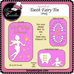 Tooth Fairy Tin � Pink by Boop Designs