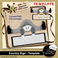 Country Sign TEMPLATE by Boop Designs