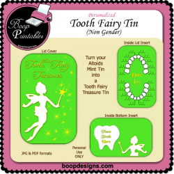 Tooth Fairy Tin � Non Gender by Boop Designs