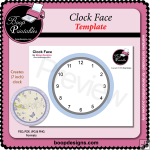 Clock Face TEMPLATE by Boop Designs