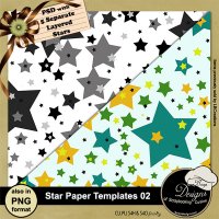 Star Paper Template 02 by Boop Designs