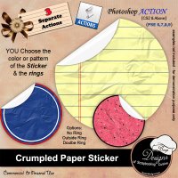 Crumpled Paper Sticker by Boop Designs Crumpled Paper Sticker by Boop Designs