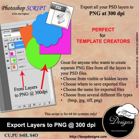 Export Layers to PNG 300 dpi by Boop Designs